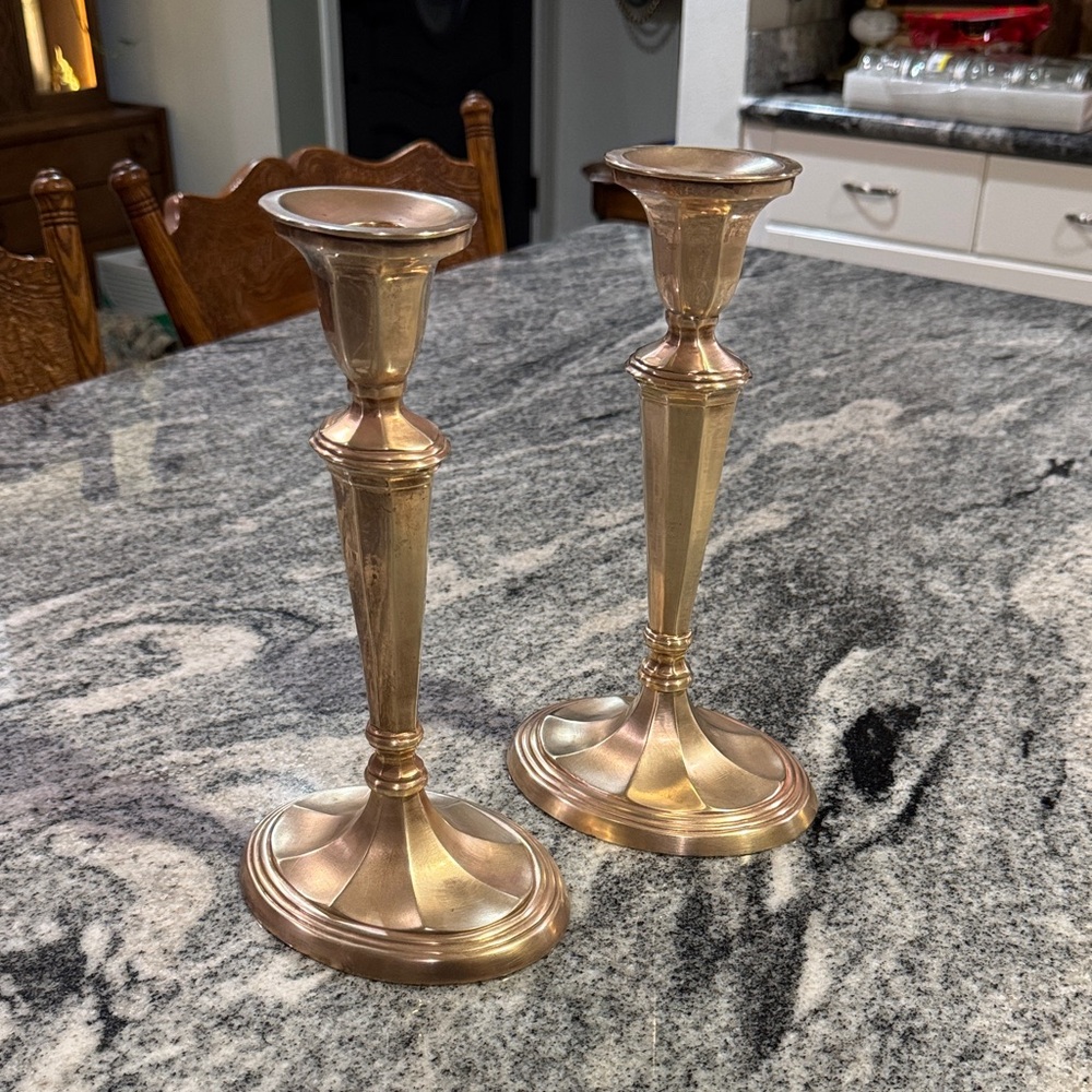 Vintage Brass Candle Stick Holders